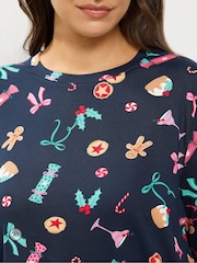 Μπλε - Yours Curve Fleece Pyjama Set - Εικόνα 5 από 7