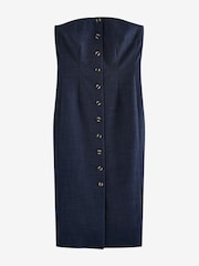 Denim Dark Blue Bandeau Dress - Image 5 of 6