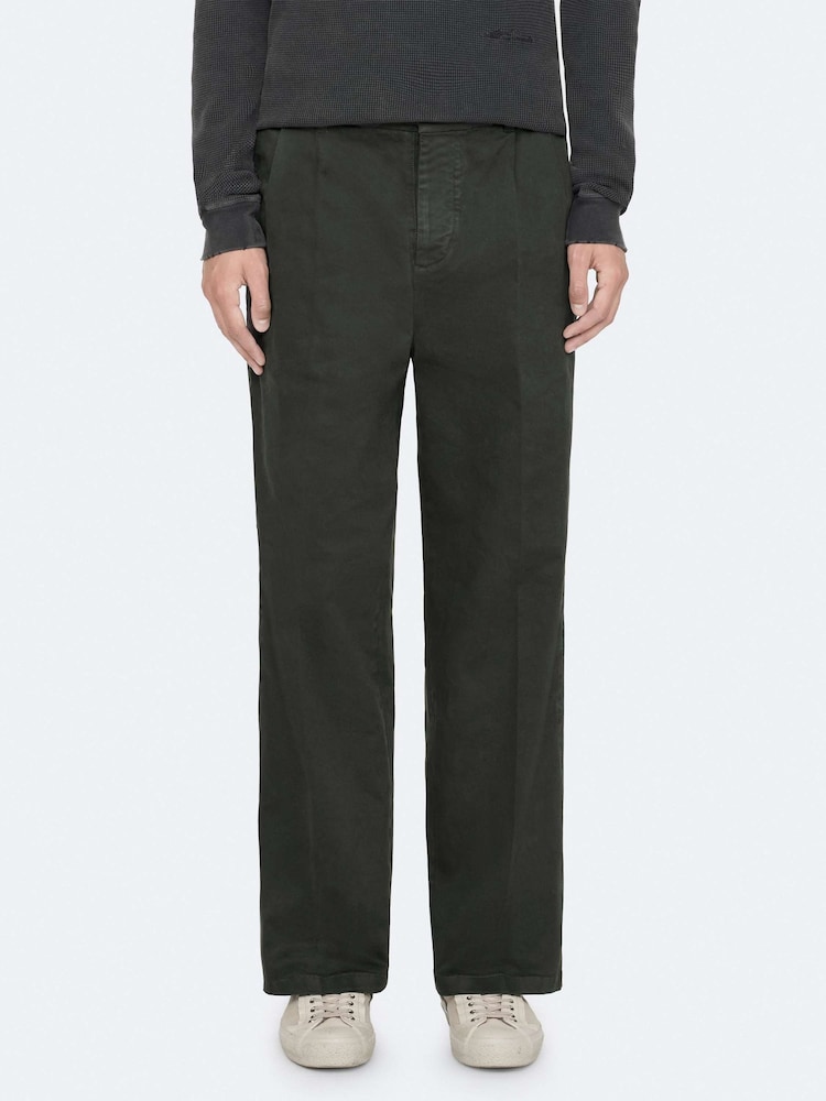 Πράσινο - AllSaints Aston Wide Chino Trousers - Εικόνα 2 από 8