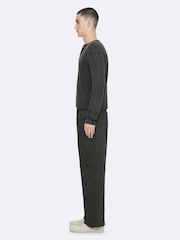 Πράσινο - AllSaints Aston Wide Chino Trousers - Εικόνα 7 από 8