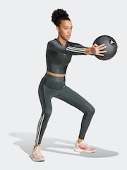 adidas Green Hyperglam Shine Full Length Leggings - Image 3 of 6