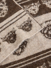 White Stuff Natural Cow Jacquard Scarf - Image 3 of 3