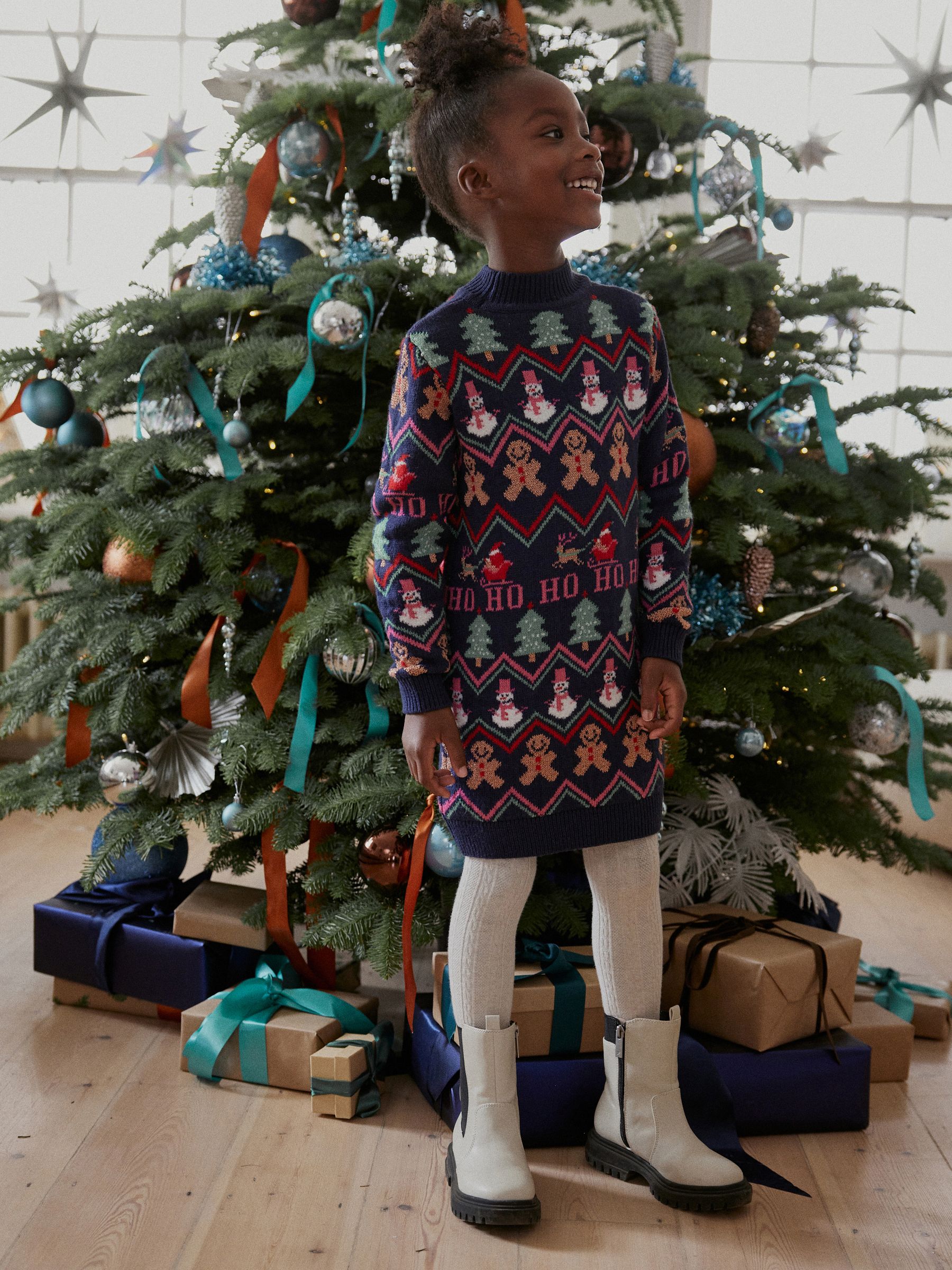 Buy Navy Blue Gingerbread Matching Family Older Girls Jumper Dress 3 16yrs from Next Luxembourg