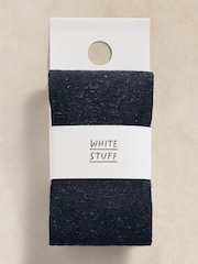 White Stuff Blue Sienna Sparkle Tights - Image 1 of 2