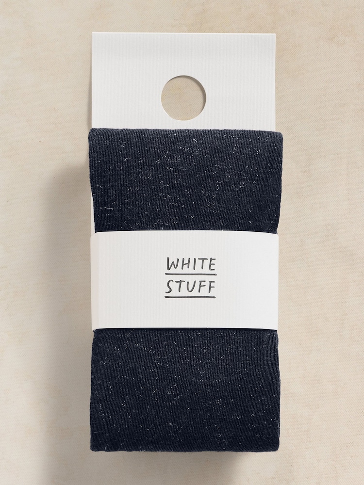 White Stuff Blue Sienna Sparkle Tights - Image 1 of 2