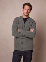 Celtic & Co. Grey Ribbed V-Neck Jumper - Image 2 of 6