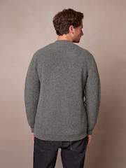 Celtic & Co. Grey Ribbed V-Neck Jumper - Image 3 of 6