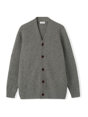 Celtic & Co. Grey Ribbed V-Neck Jumper - Image 5 of 6