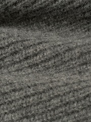 Celtic & Co. Grey Ribbed V-Neck Jumper - Image 6 of 6