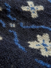 Celtic & Co. Blue British Wool Abstract Floral Jumper - Image 6 of 7