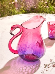 Pink/Purple Flamingo Plastic Picnic Drinkware Jug - Image 2 of 3