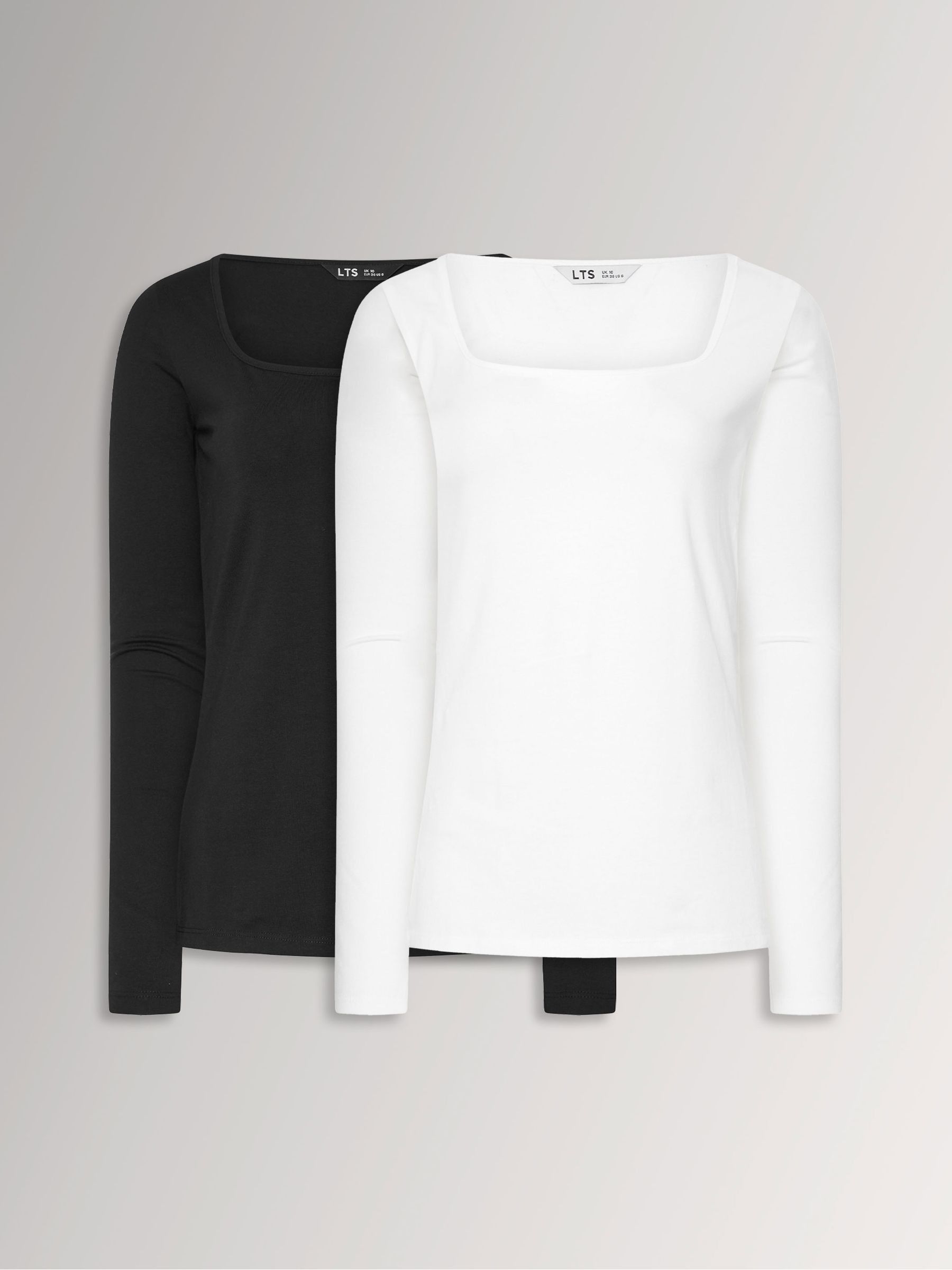 Long Tall Sally Women's White Tall 2 Pack Square Neck Top In | : Size 20 - Image 3