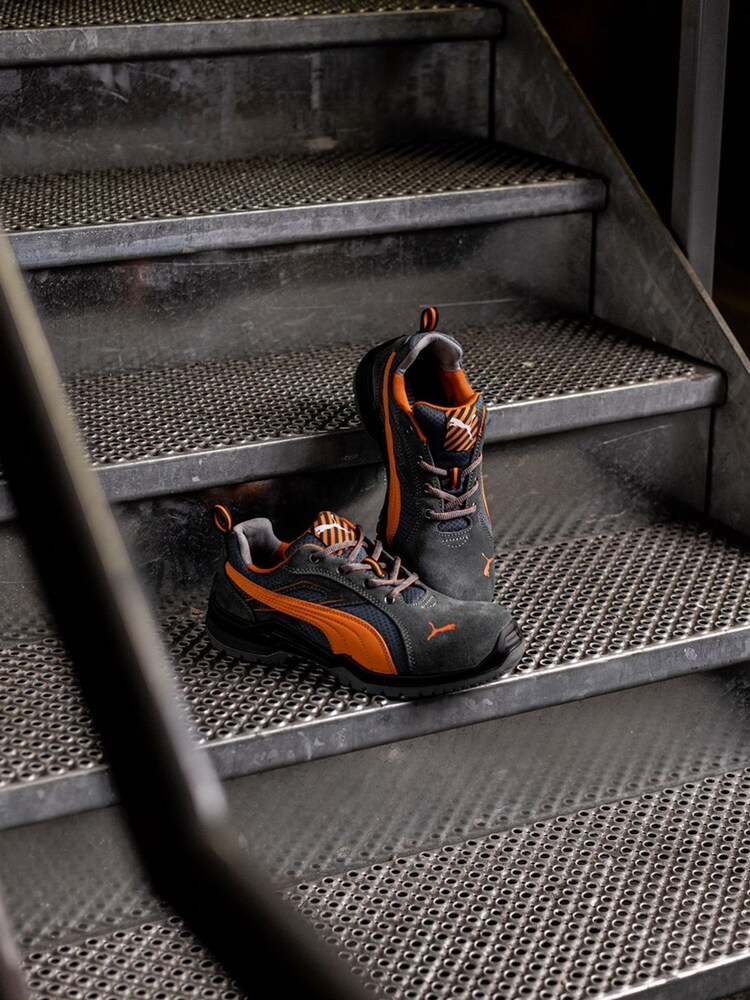 Puma® Safety Orange Omni Flash Low Lace-Up Trainers - Image 1 of 6