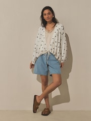  à pois multicolore - Tie Waist Cover-Up - Image 2 de 4