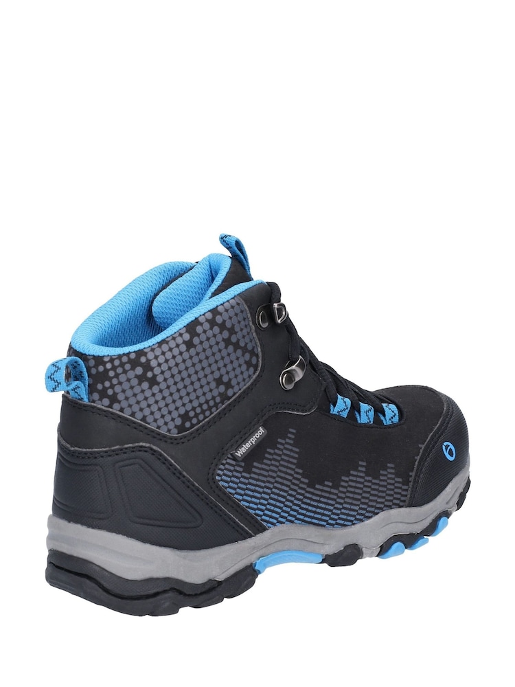 Ducklington Black Lace Up Hiking Waterproof Walking Boots - Image 3 of 4