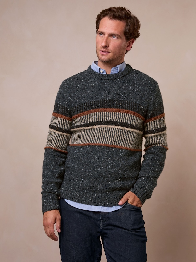Celtic & Co. Blue Statement Donegal Jumper - Image 1 of 5 Celtic & Co. Blue Statement Donegal Jumper - Image 1 of 5