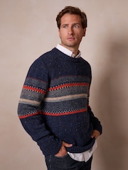 Celtic & Co. Blue Birdseye Statement Donegal Jumper - Image 3 of 8