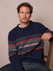Celtic & Co. Blue Birdseye Statement Donegal Jumper - Image 4 of 8