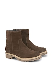 Celtic & Co. Brown Waterproof Suede Ankle Boots - Image 3 of 6