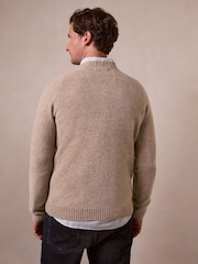 Celtic & Co. Natural Moss Stitch Crew Neck Jumper - Image 3 of 8