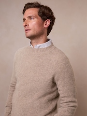 Celtic & Co. Natural Moss Stitch Crew Neck Jumper - Image 4 of 8