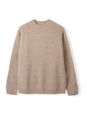 Celtic & Co. Natural Moss Stitch Crew Neck Jumper - Image 5 of 8