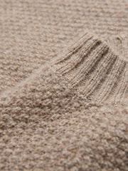 Celtic & Co. Natural Moss Stitch Crew Neck Jumper - Image 8 of 8