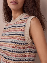 Celtic & Co. Natural Fair Isle Tank Top - Image 4 of 7