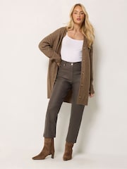 M&Co Brown Coated Straight Leg Jeans - Image 2 of 6