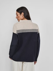 Celtic & Co. Blue Felted Funnel Neck Jumper - Image 3 of 5