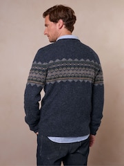 Celtic & Co. Blue Fair Isle Jumper - Image 2 of 8