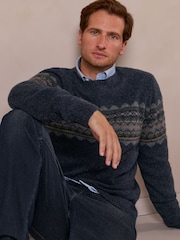 Celtic & Co. Blue Fair Isle Jumper - Image 3 of 8