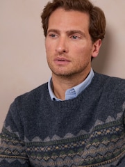 Celtic & Co. Blue Fair Isle Jumper - Image 5 of 8