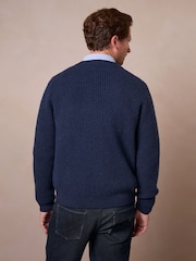 Celtic & Co. Blue Ribbed Fishermans Jumper - Image 3 of 5