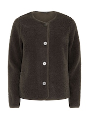 PixieGirl Petite Brown Borg Jacket - Image 5 of 6