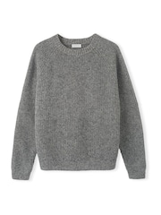 Celtic & Co. Grey Ribbed Fishermans Jumper - Image 5 of 6