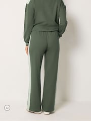 Long Tall Sally Green Colour Block Wide Leg Joggers - Image 3 of 6