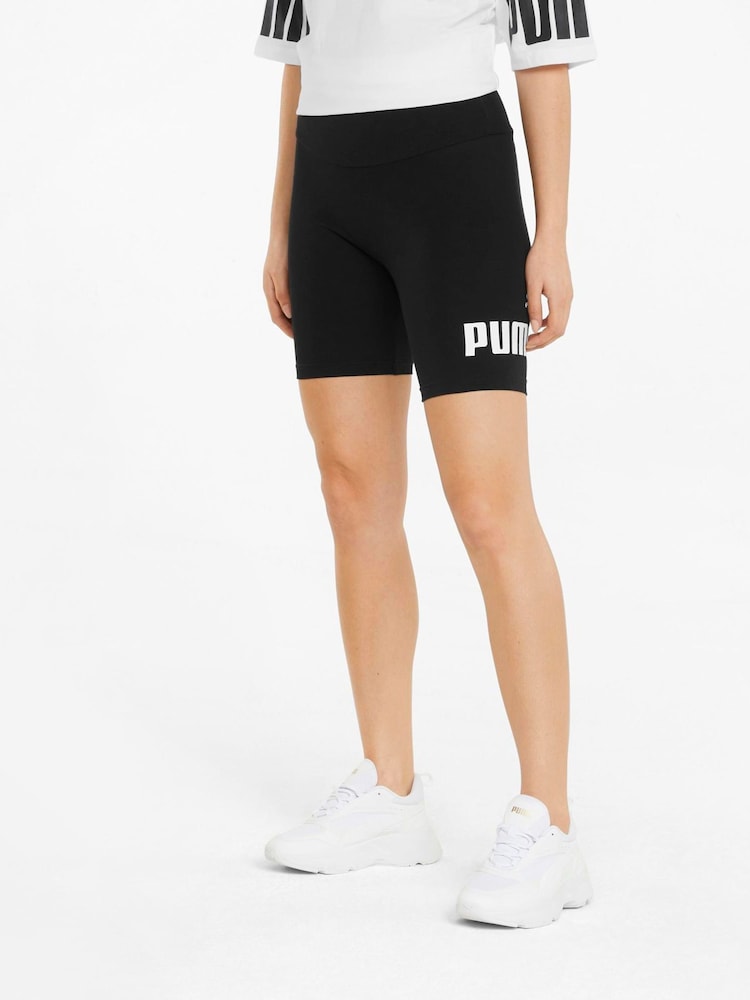 Puma Black ESS 7" Logo Short Leggings - Image 1 of 9