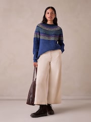 Celtic & Co. Blue Float Stitch Yoke Donegal Jumper - Image 4 of 6