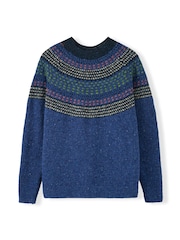 Celtic & Co. Blue Float Stitch Yoke Donegal Jumper - Image 6 of 6