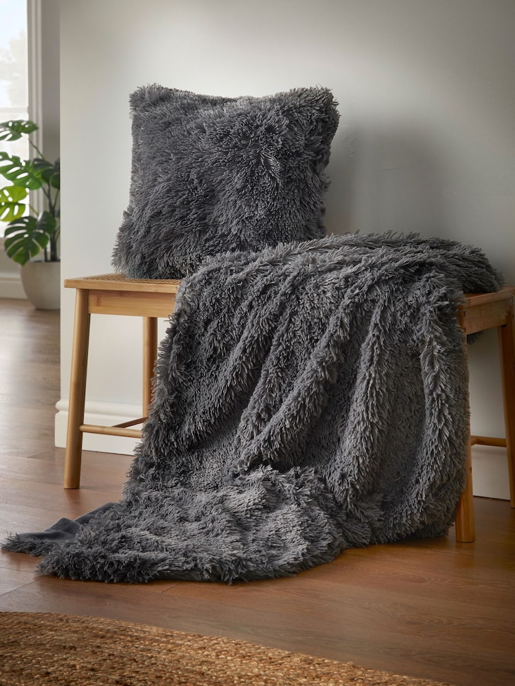 Catherine Lansfield Grey So Soft Cuddly Cushion - Image 2 of 6