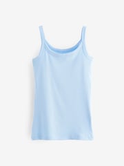 Blue/Yellow/White Cotton Rib Vests 3 Pack - Image 8 of 10