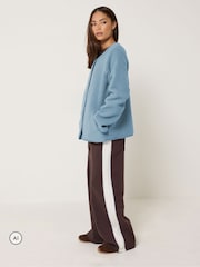PixieGirl Petite Blue Borg Jacket - Image 3 of 6