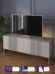 Frank Olsen Grey Iona 4 Door Large TV Unit with Smart Feature - Image 3 of 7