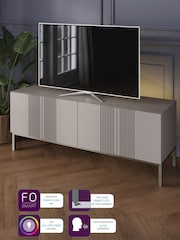 Frank Olsen Grey Iona 4 Door Large TV Unit with Smart Feature - Image 7 of 7