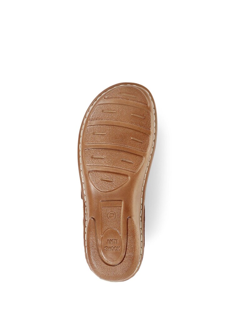 Tan - Pavers Damen Leichte Leder-Clogs - Bild 5 von 5 Tan - Pavers Damen Leichte Leder-Clogs - Bild 5 von 5