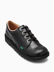 Kickers Black Leather Youth Lo Leather Shoes - Image 3 of 6