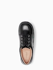Kickers Black Leather Youth Lo Leather Shoes - Image 5 of 6