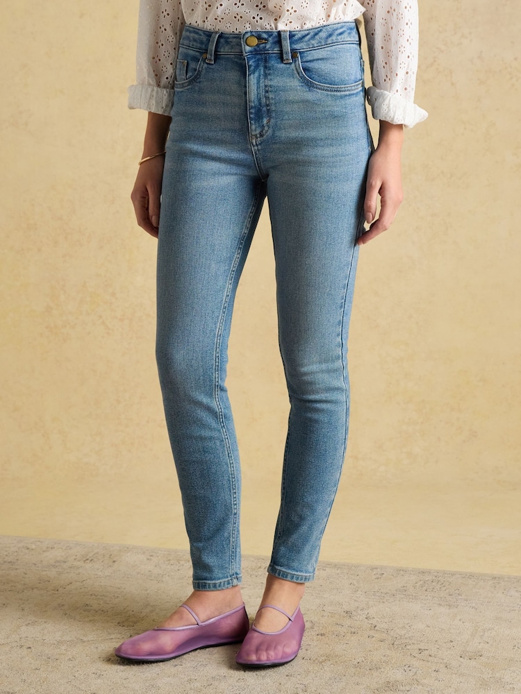 Joules Blue Skinny Fit Mid Rise Jeans - Image 1 of 7