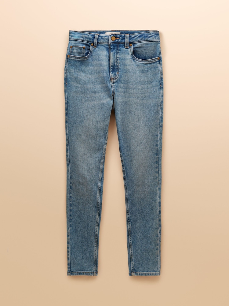 Joules Blue Skinny Fit Mid Rise Jeans - Image 7 of 7